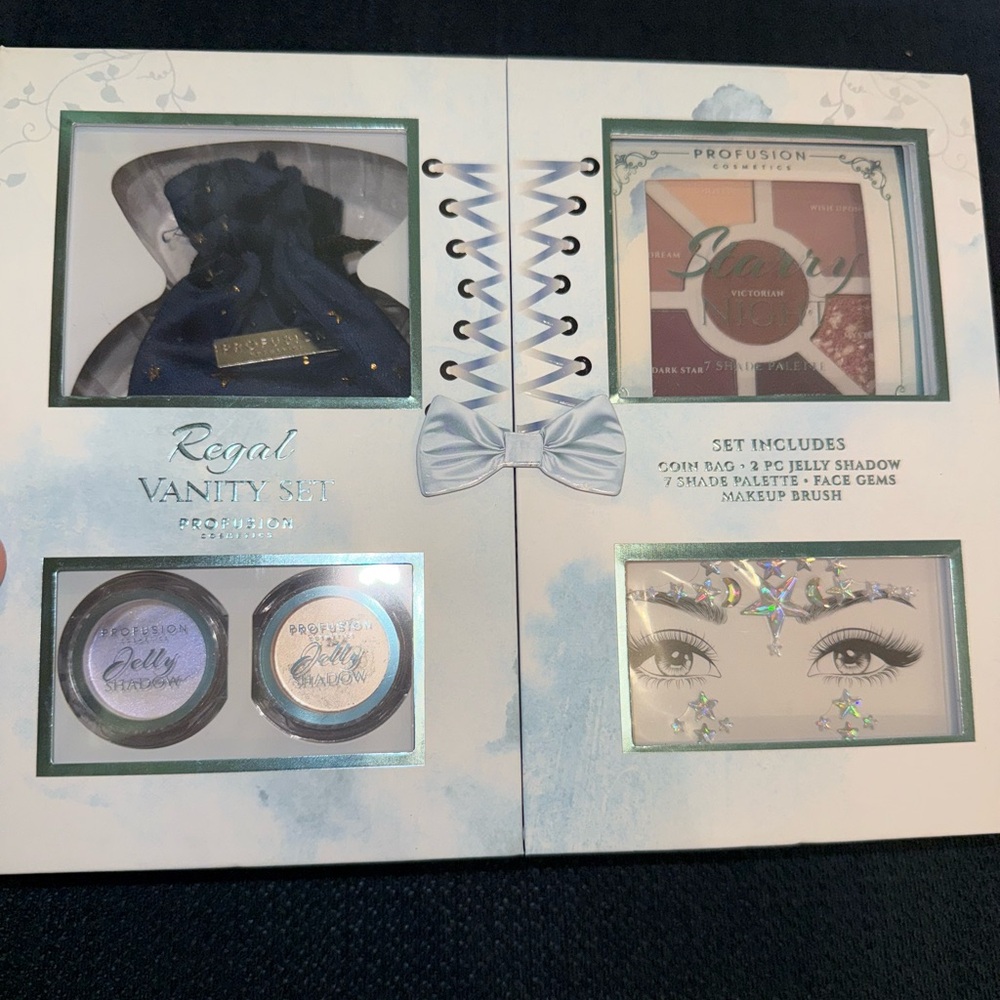 Profusion Cosmetics Regal Vanity Set - Blue‎ and Silver